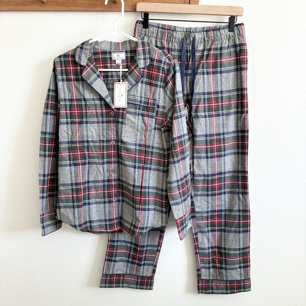NWT Petite Plume Westminster Tartan Soft Brushed Cotton Womens Pajama Set XS